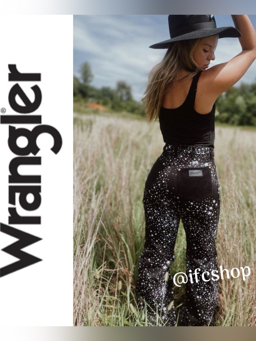 NWT Wrangler Wanderer 622 Star Struck High Rise Flare Jean 25x34